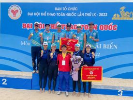Đội Bóng chuyền bãi biển Sanvinest Khánh Hòa giành Huy chương vàng ở   02 nội dung nam và nữ tại Đại hội Thế thao toàn quốc năm 2022