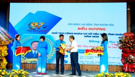 CHỦ TỊCH CĐCS YẾN SÀO KHÁNH HÒA ĐƯỢC BIỂU DƯƠNG LÀ CÁN BỘ CĐCS TIÊU BIỂU