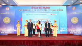 Công ty Cổ phần Nước giải khát Yến sào Khánh Hòa được vinh danh tại hạng mục Cúp vàng vì sức khỏe cộng đồng