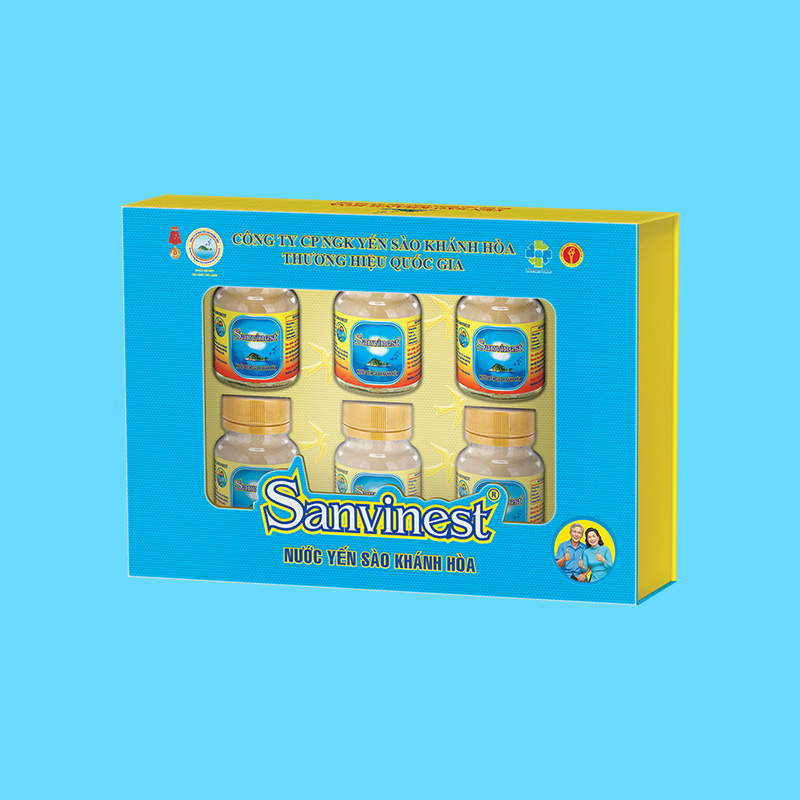 Nước Yến sào Sanvinest Khánh Hòa dành cho người cao tuổi hộp 6 lọ 70ml - S205H6