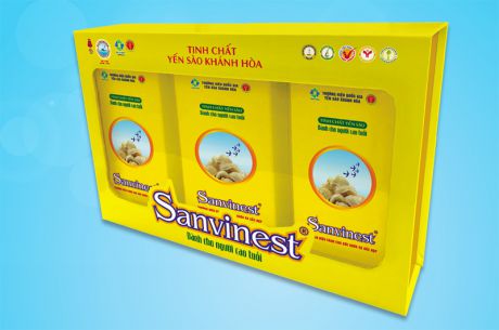 Tinh chất Yến sào Khánh Hòa Sanvinest dành cho người cao tuổi hộp quà tặng 30 túi 25ml (3 x hộp 10 túi)- QTC512H30