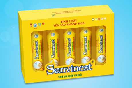 Tinh chất Yến sào Khánh Hòa Sanvinest dành cho người cao tuổi Hộp quà tặng 20 túi 25ml- QTC512H20